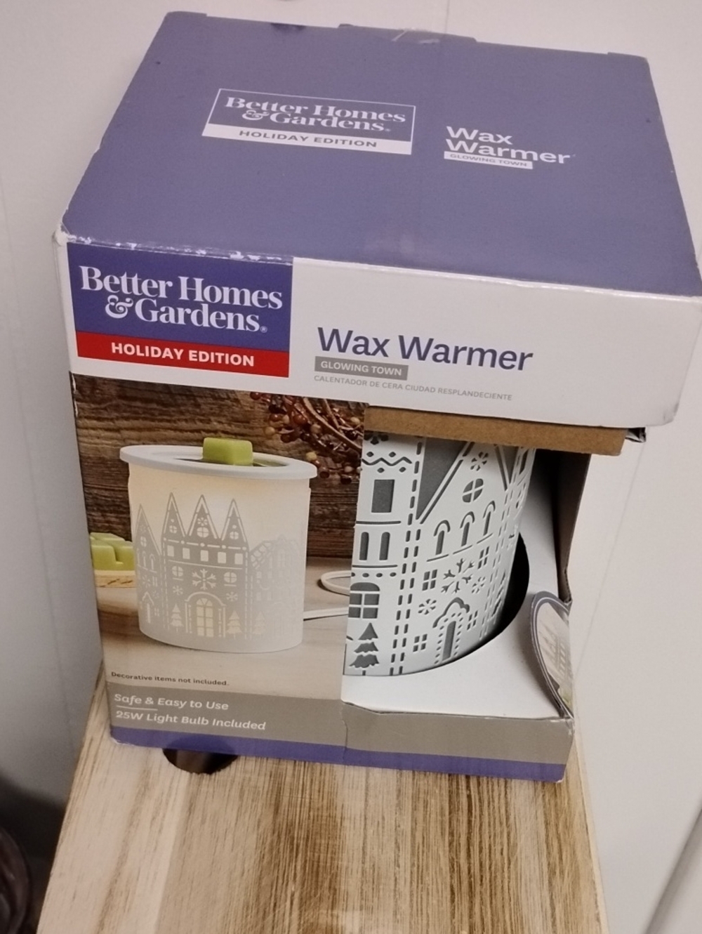 Better Homes & Gardens Holiday Wax Warmer - White Glowing Town